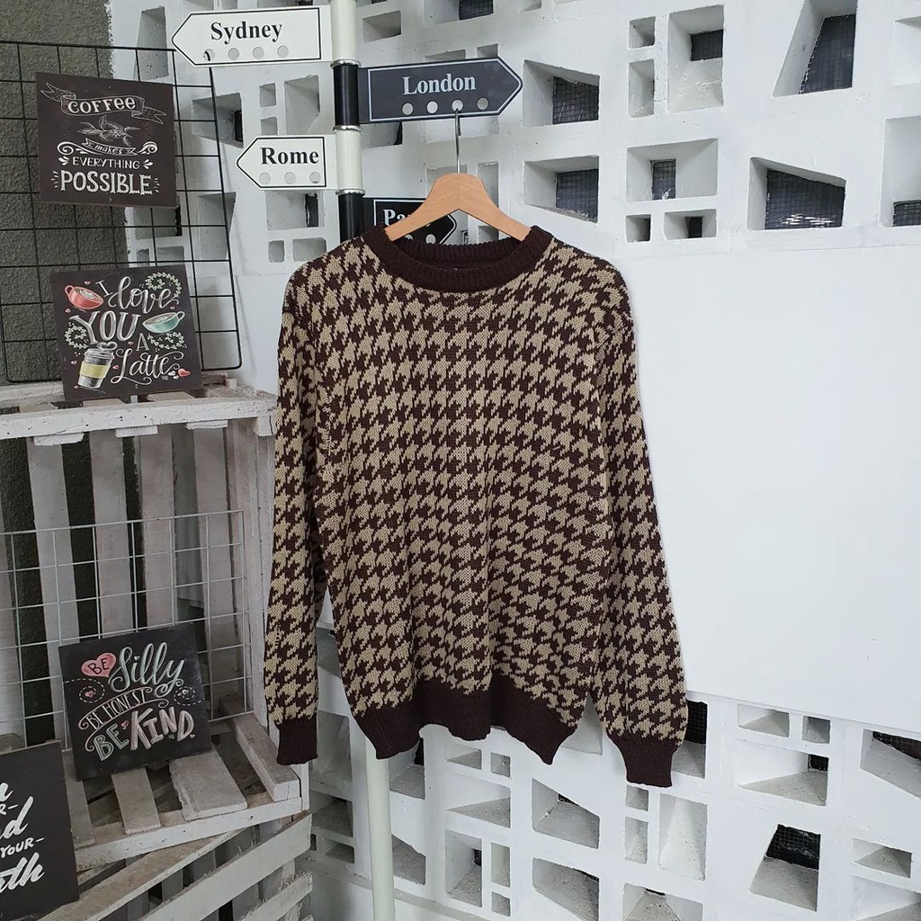 Outer Wanita Autumn Sweater Rajut Bahan Rajut Terbaru