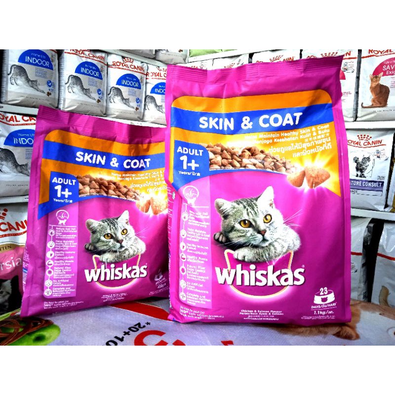 whiskas adult skin &amp; coat 1.1kg