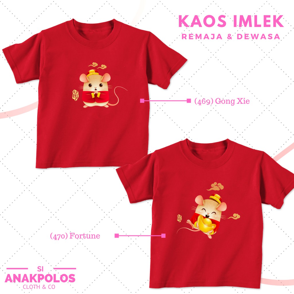  Baju  Kaos  Imlek Bayi  dan Anak Cewek Cowok 6  Bulan  8 