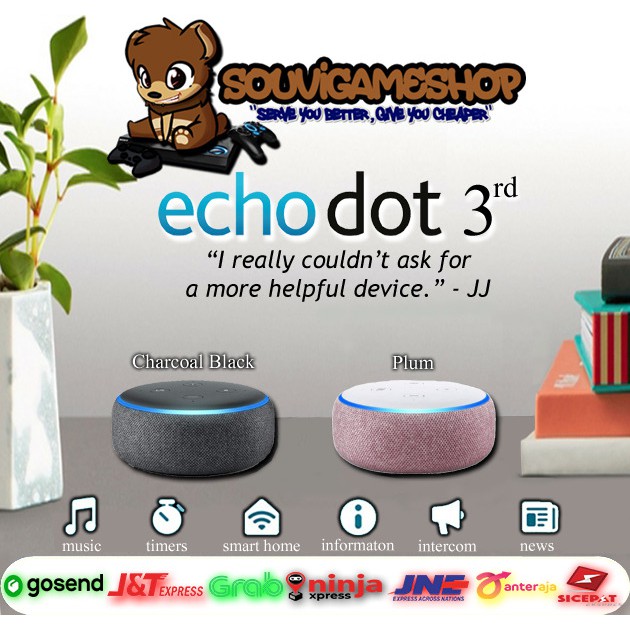 Promo Murah Amazon Echo Dot 3rd Gen Alexa Voice Control Smart Speaker Shopee Indonesia