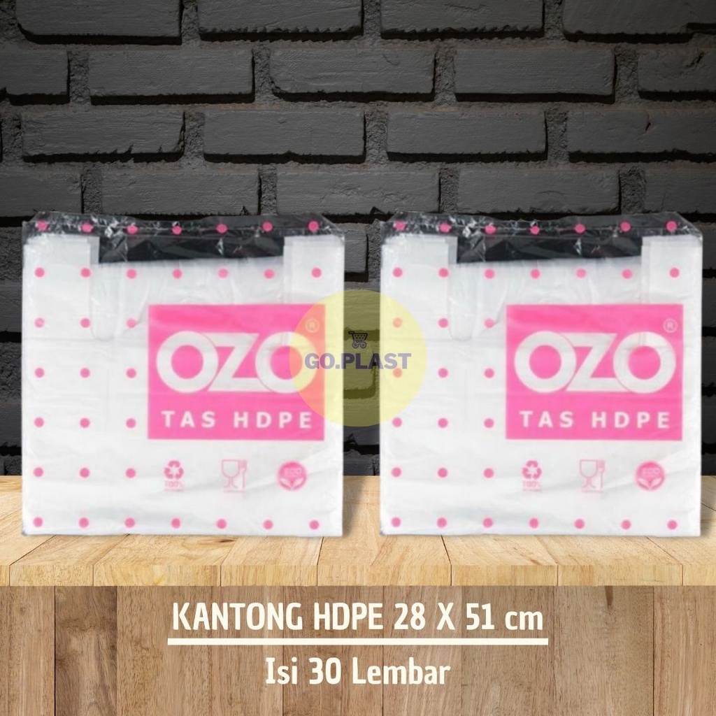 Kantong Plastik Kresek Bening Tebal 28 x 51 HDPE ( ozo )