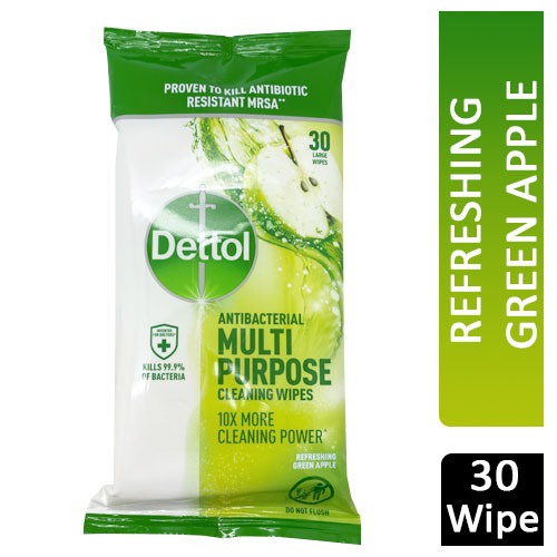 Tissue Basah Dettol Anti Bacterial Multipurpose Cleaning Wipes (30sheet)