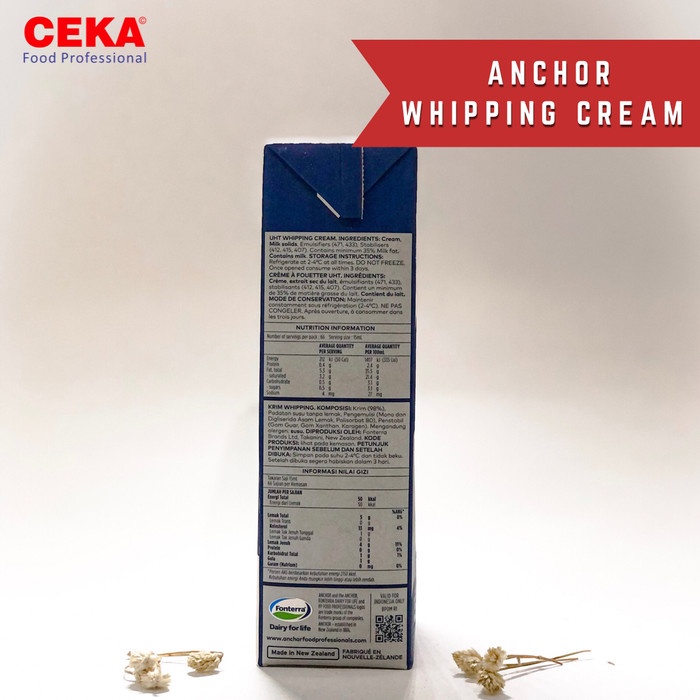 

Krim- Anchor Whipping Cream 1L -Krim.