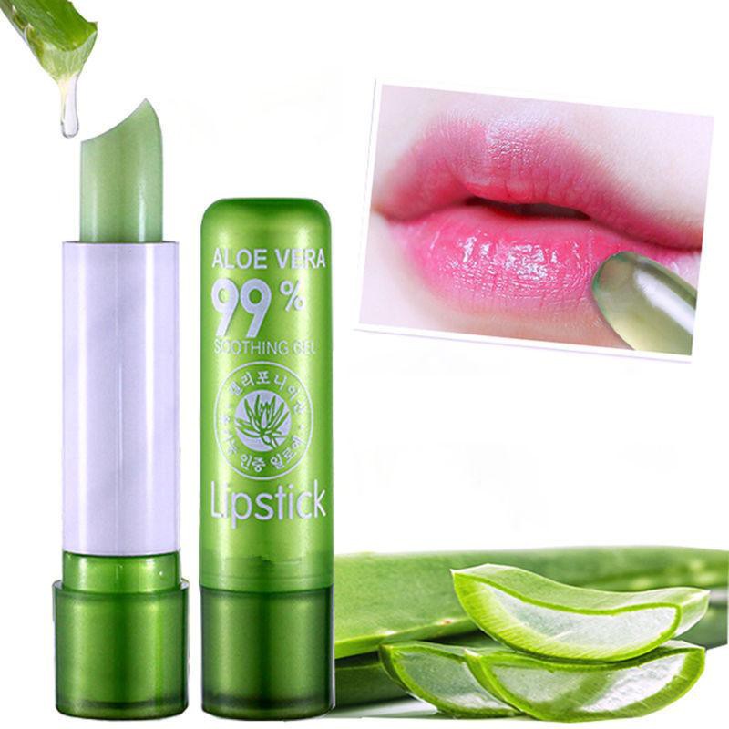 Aloe Vera Lip Balm 99% Soothing Mouisturizing Aloe Vera Lipstick Tahan Air