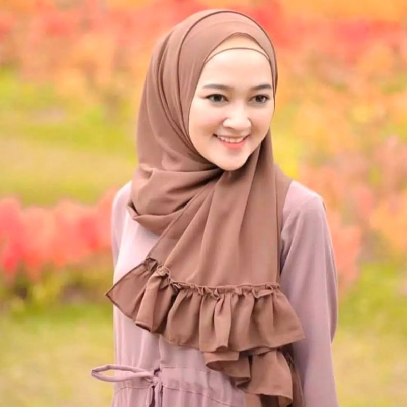 Hijab Pasmina Rempel Ruffle