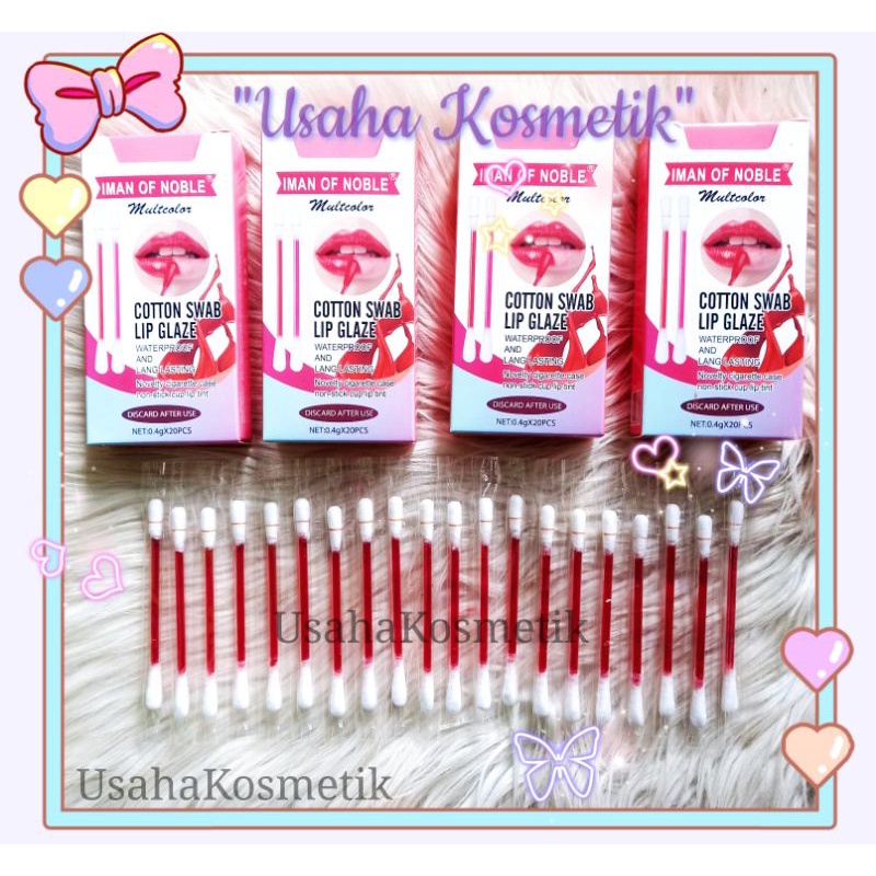 PER PACK!! LIP TINT IMAN OF NOBLE / LIP GLAZE COTTON SWAB/COTTON BUD MATTE LIP TINT KOREK KUPING D11