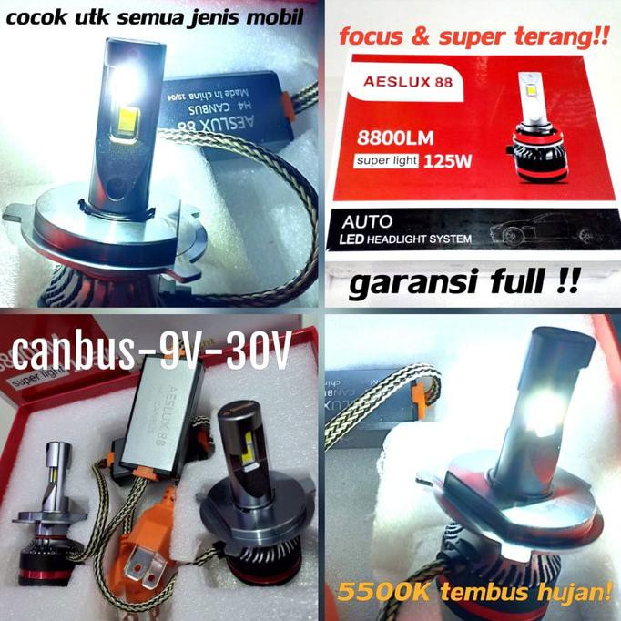 ( BISA COD ) AESLUX LED H4 8800LM SUPER BRIGHT CANBUS  LIMITED EDITION Kode 436