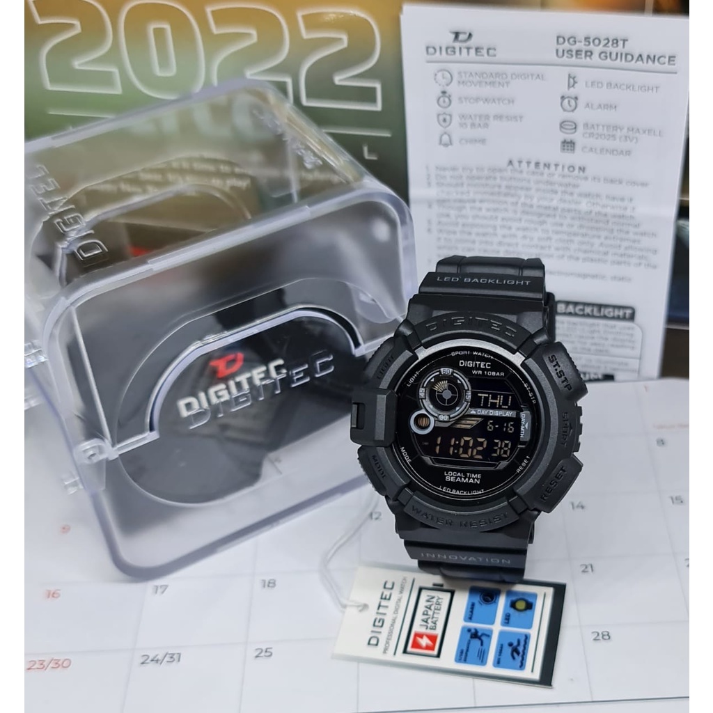 Jam Tangan Pria Digitec DG 5028 Mudmen DG 5028 Digital Rubber Original