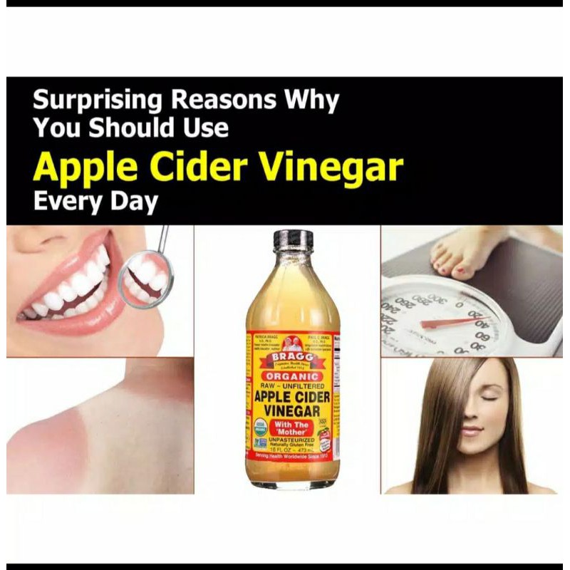 cuka apel murni bragg 60 milu