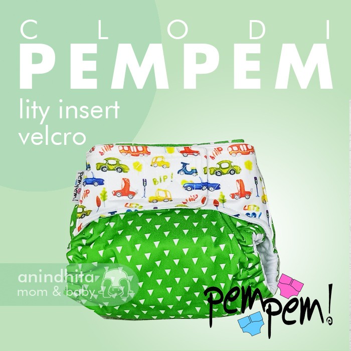 PEMPEM Velcro Insert Litty | Clodi | Cloth Diaper  | Popok Kain