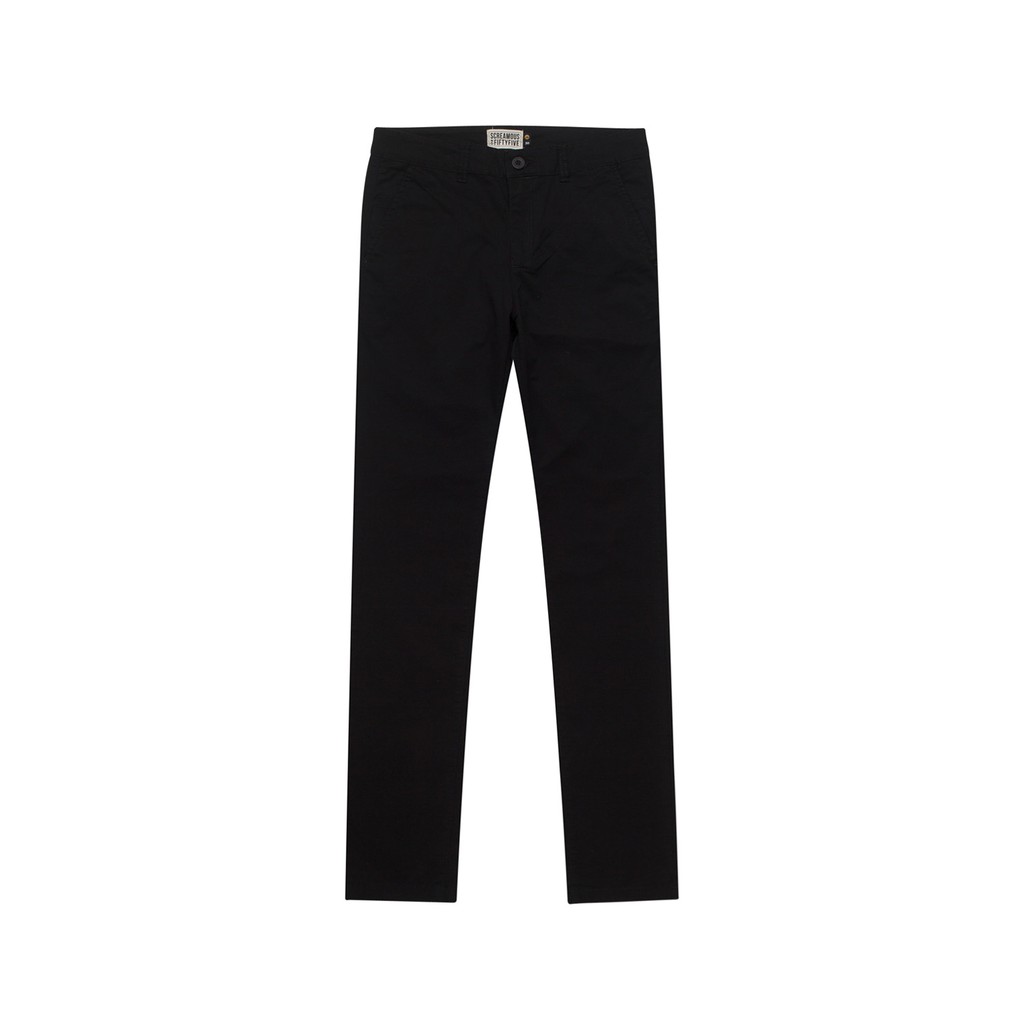 Screamous Celana Panjang - CHINO PANTS TORE BLACK