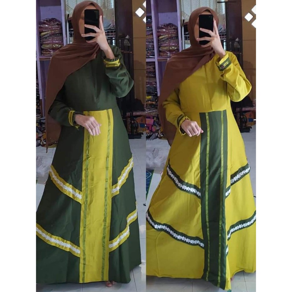 gamis moscrepe bahan premium