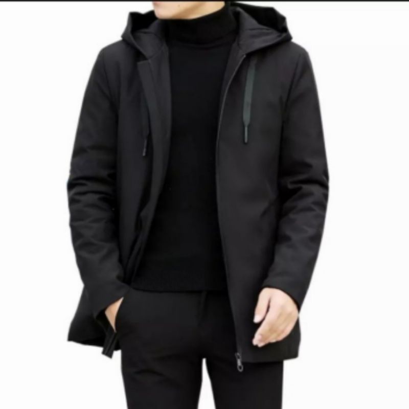Jubah Pria/Jaket Jubah Terbaru Pria/ Jaket Long Coat Pria/ Jaket Jubah AntiAir Termurah/Jaket PolyEs