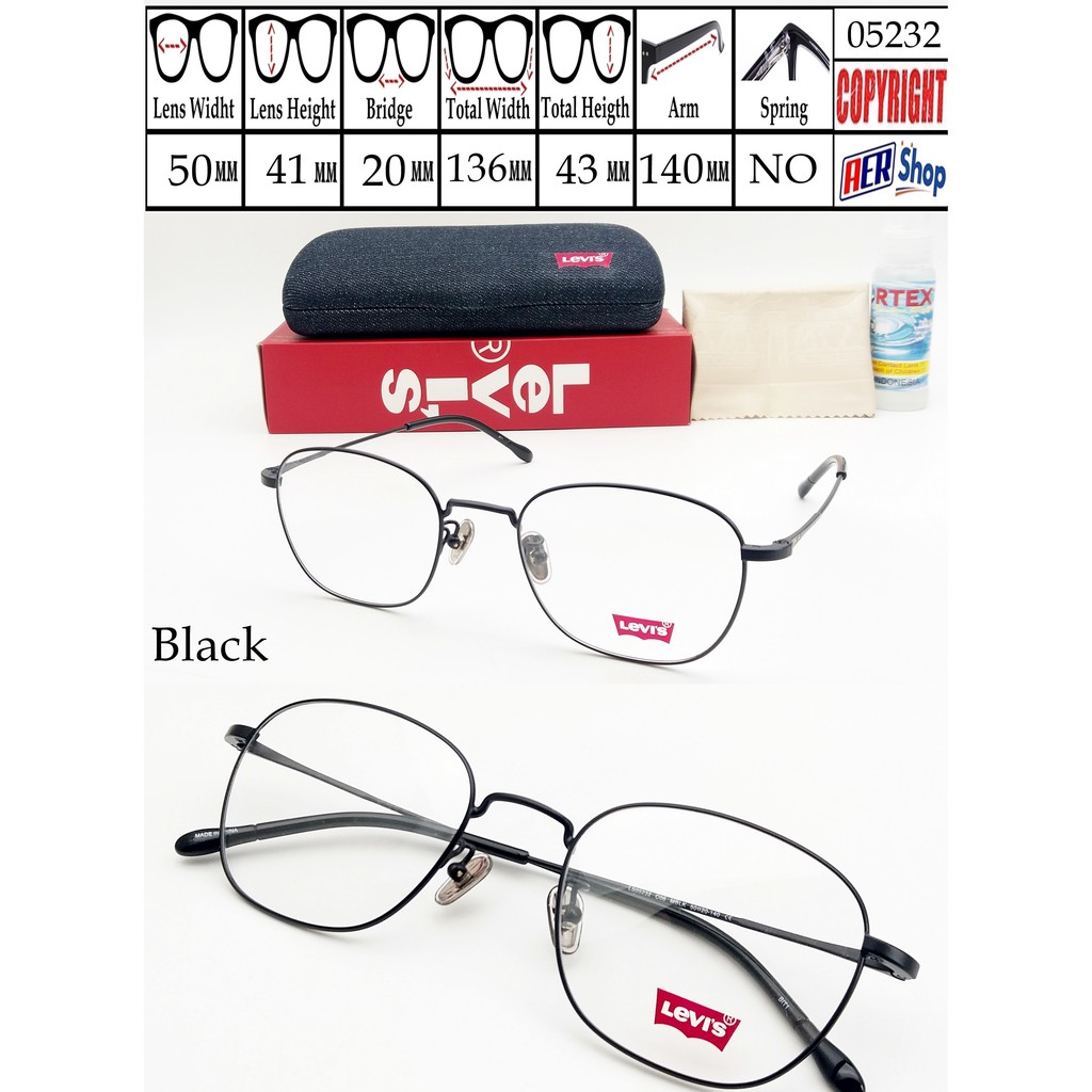 frame LEVI'S ORIGINAL frame kacamata original kacamata levis kotak