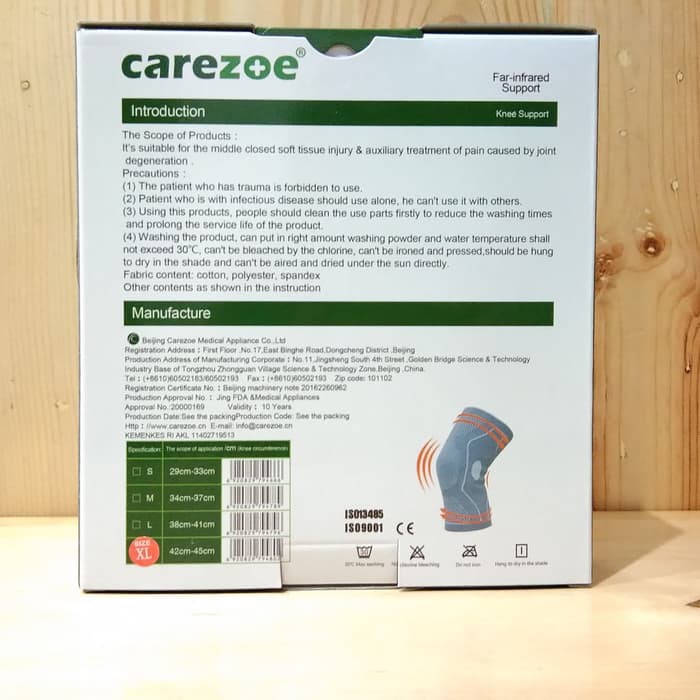 Knee Support Carezoe 4516 / Deker Lutut / Pelindung lutut Infrared