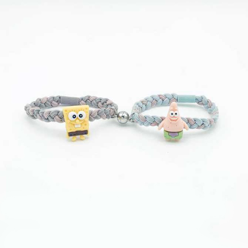 Gelang Magnet Cartoon Couple Bracelet Persahabatan / Gelang Couple Cartoon-FS-52 #4 Spongebob