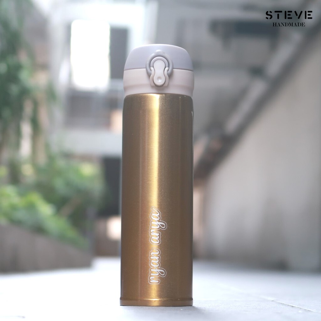 Botol minum stainless termos vacuum tumbler travel mug TM0308 Gold