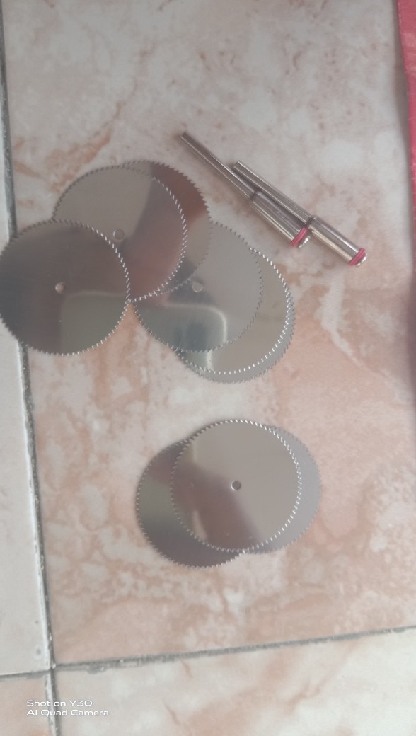 Set 10 Pcs Mata Gergaji Mini Grinder 32mm Hss Circular Saw Disc Dremel Rotary 2 Mandrel