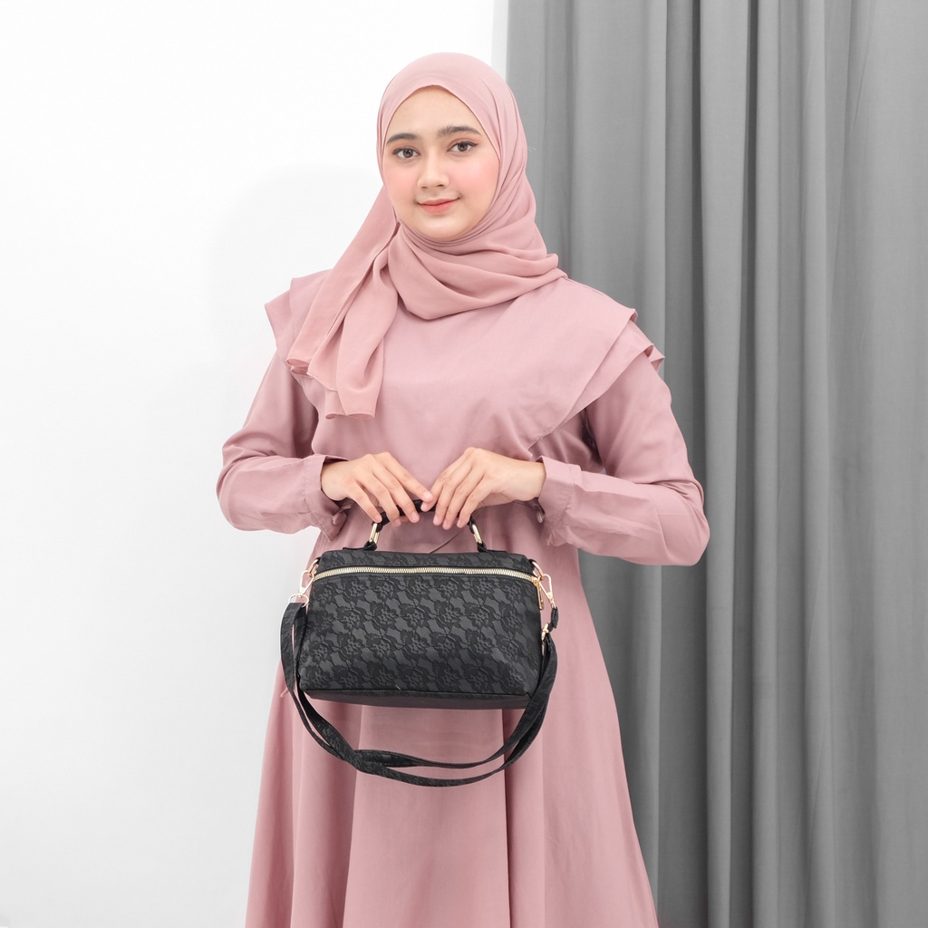 M03LDS Tas Wanita Import Batam Bahu Hadiah Branded Kondangan Polos Kekinian Terbaru Buat Pergi Origi