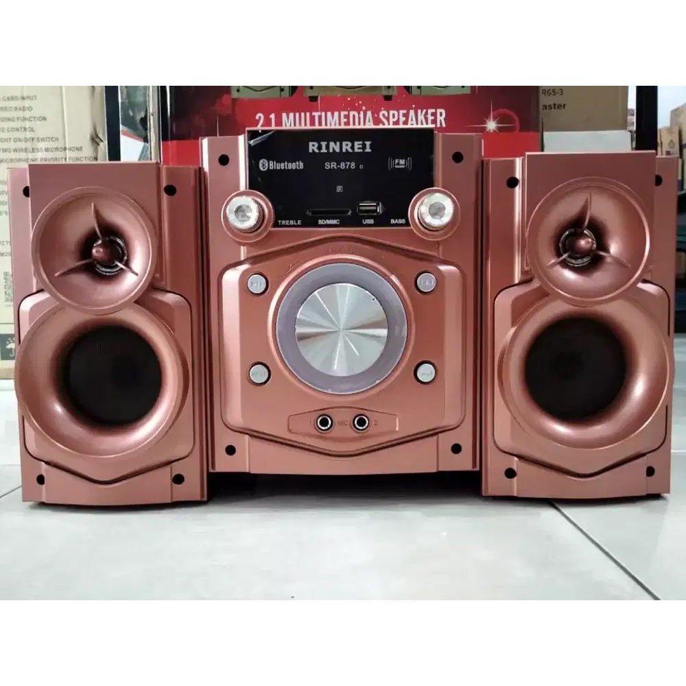 Speaker Aktif Rinrei SR-878D Salon Aktif Subwoofer Bass Bluethooth / Speaker Bluetooth Multimedia Rinrei SR-878D - Bayar di Tempat