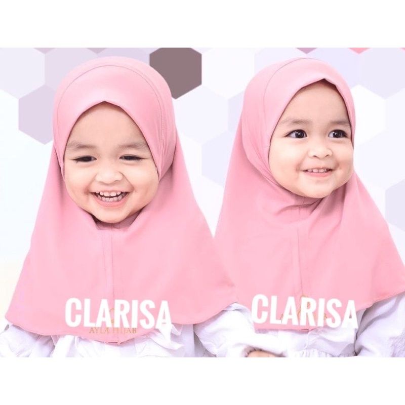 Jilbab Clarisa Anak bayi Instan 0-3 Tahun Bahan Lembut Adem | Hijab baby sekolah Tk newborn lucu Premium kekinian | Kerudung Perempuan Sd Terbaru 6-12 Bulan