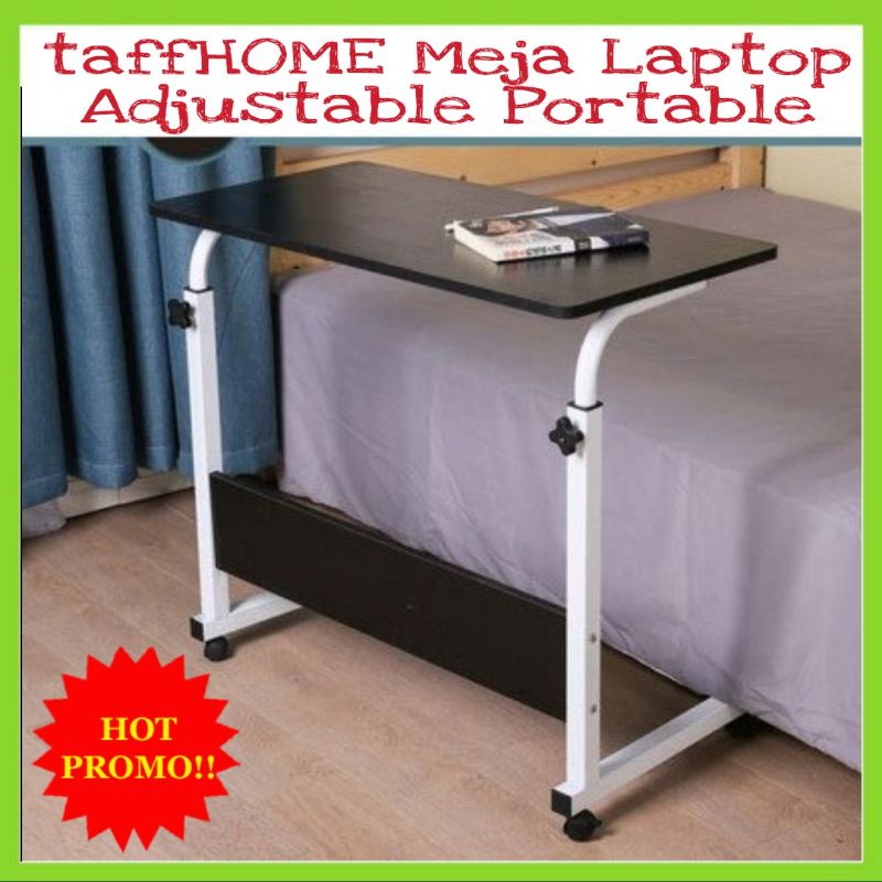 taffHOME Meja Laptop Adjustable Portable Rotate Laptop Desk - ND02 - Black