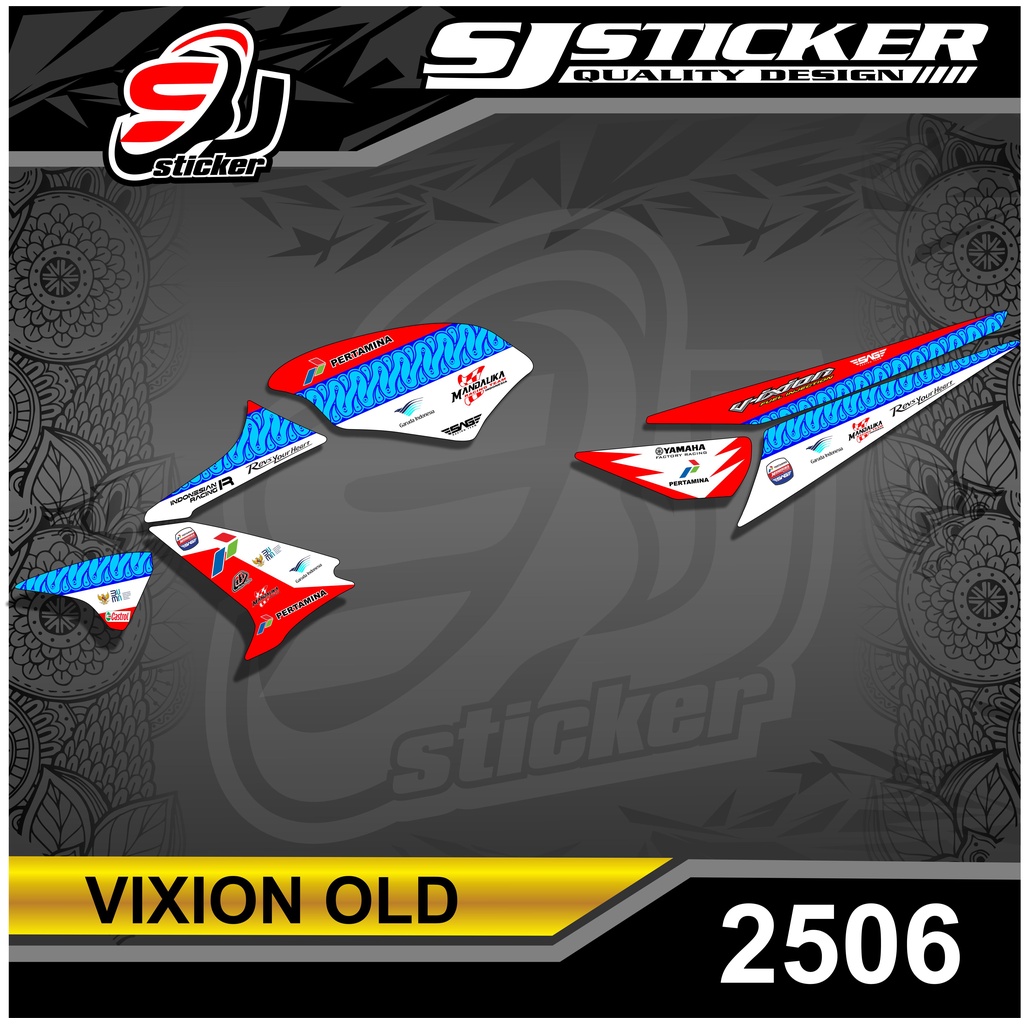 2506 Striping Vixion Old - Striping Variasi List Vixion Old mandalika Racing