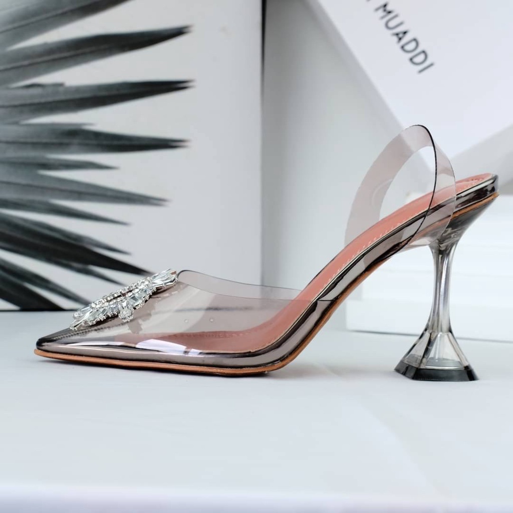 [7.7 Boombastis Sale⚡] - SEPATU WANITA AMS KACA GLASS HIGH HEELS AMS013 PREMIUM IMPORT