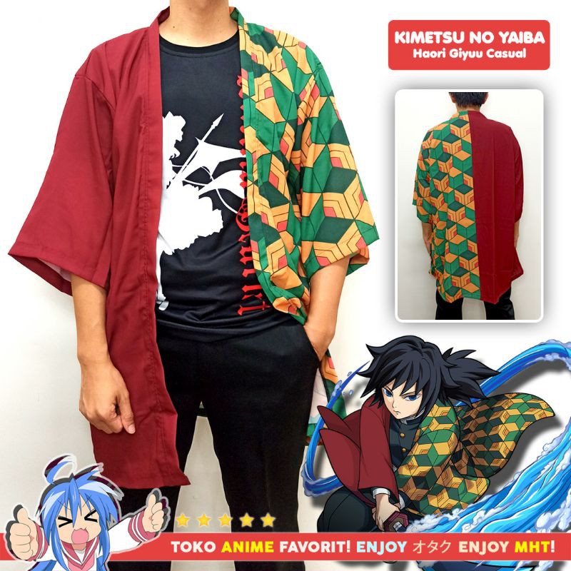 Haori Anime - Loose Kimono Kimetsu no Yaiba - Giyuu Tomioka Style