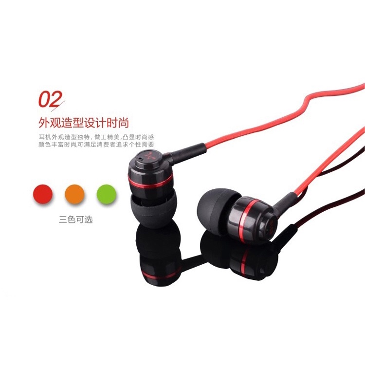 Earphones Headset In-ear Sound Cancel Mic Black/Silver