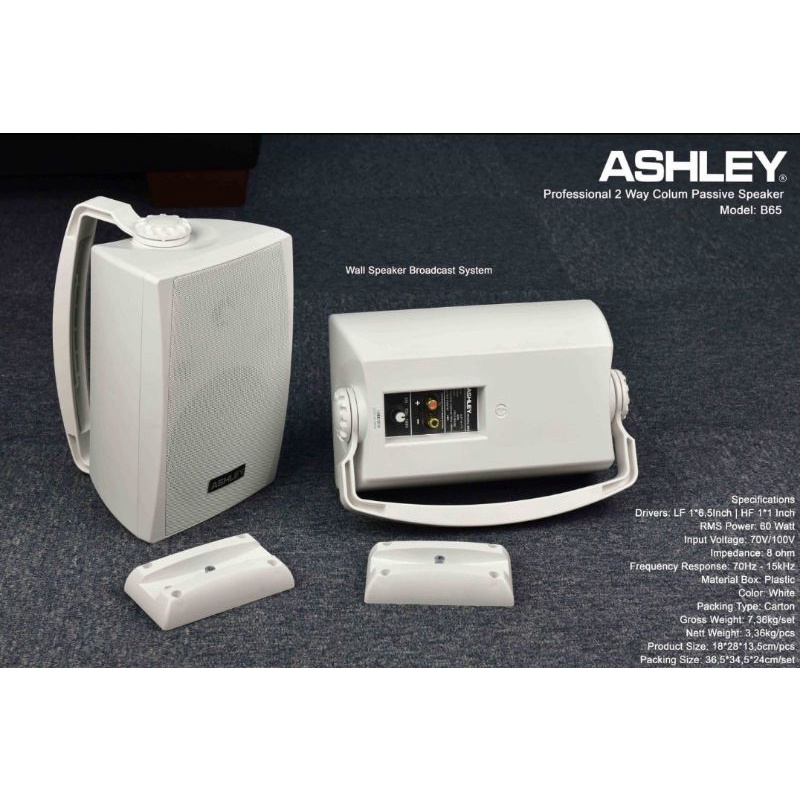 SPEAKER PASIVE ASHLEY B65 SPEAKER 6.5 INCH ORIGINAL