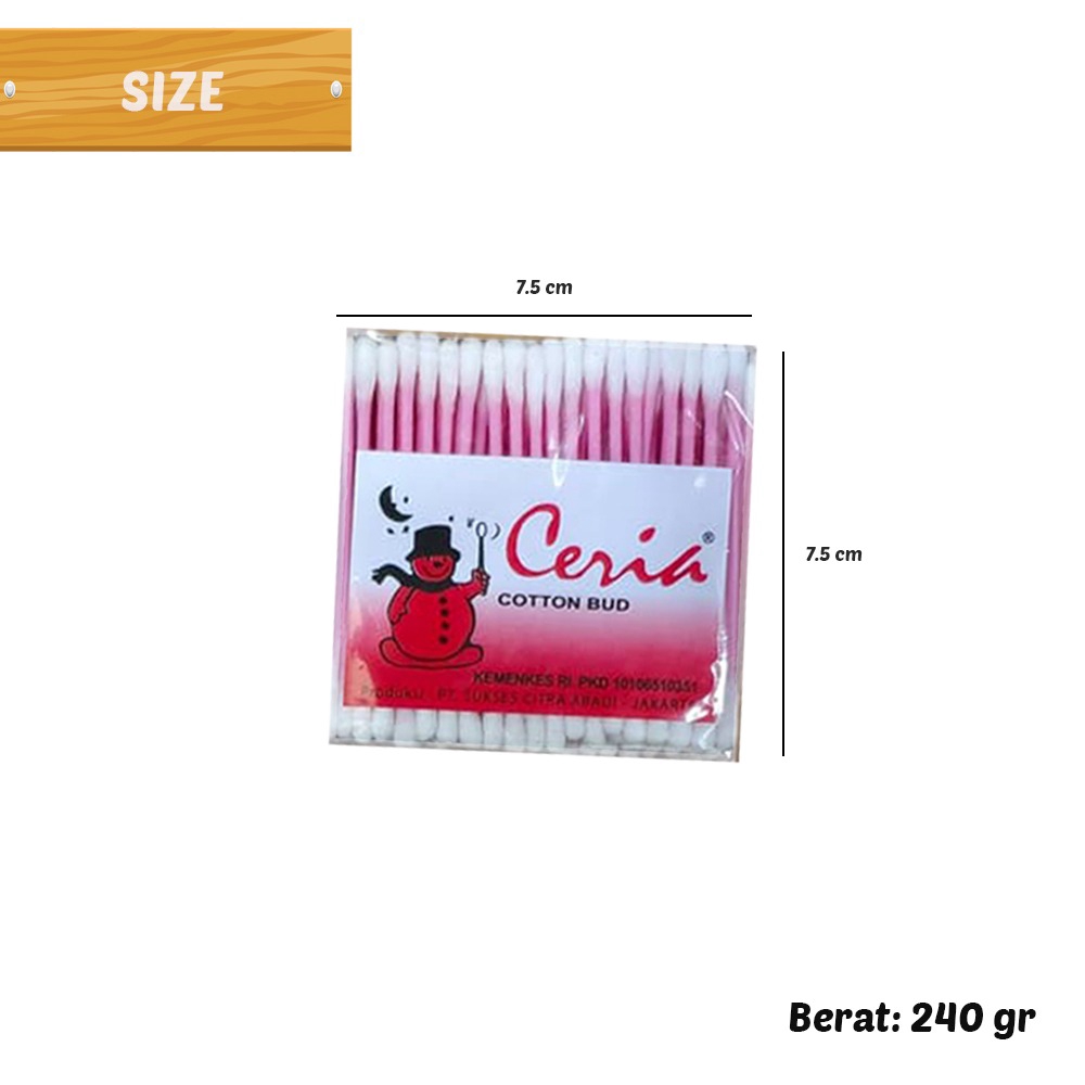 Cotton Bud Ceria dewasa dan bayi isi 6+6