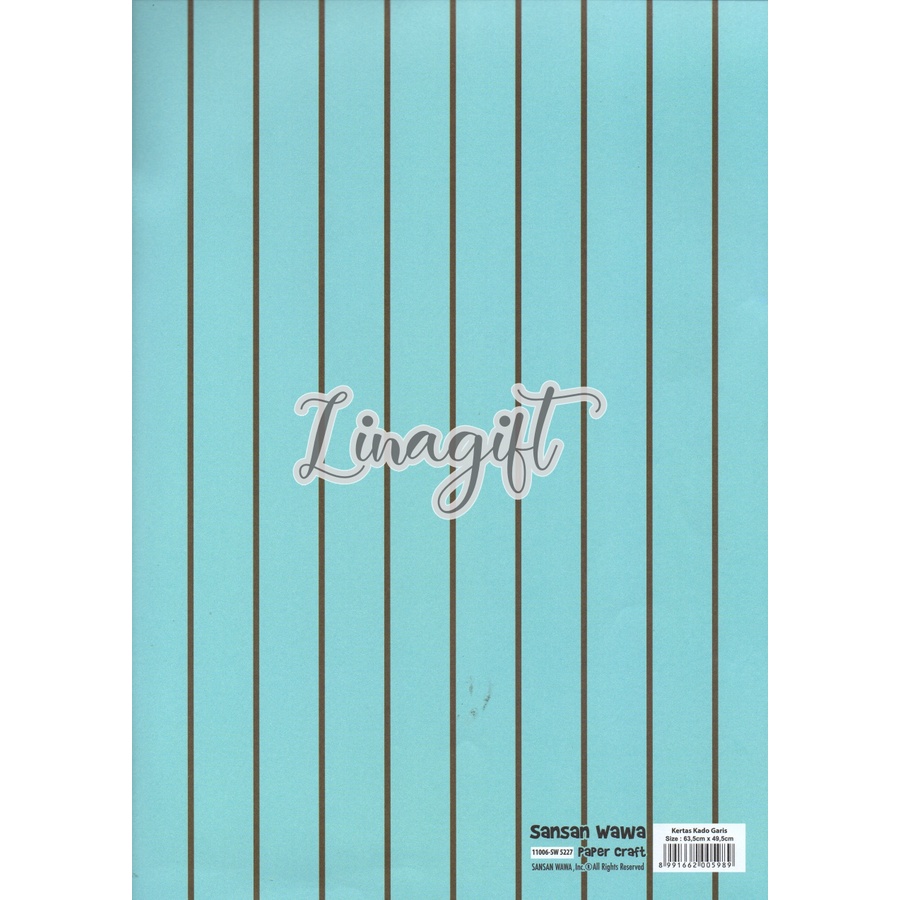 ( 5 Lembar ) STRIPES STRAIGHT LINE SANWA - KERTAS KADO GARIS LURUS - GIFT WRAP PAPER SANSAN WAWA STRIP LINES NETRAL