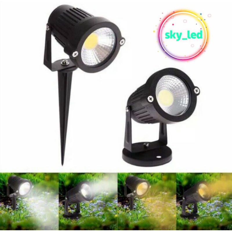 lampu taman led COB 5w putih /warm white/  lampu taman led sorot 5w/ tancap