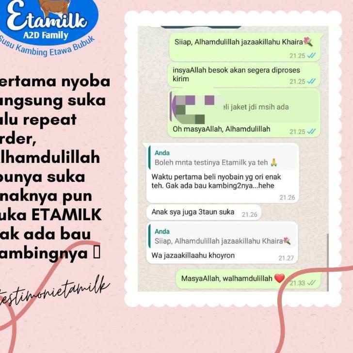 

[KODE FPCOF] ETAMILK A2D Family (Susu Kambing Etawa Bubuk Alami)