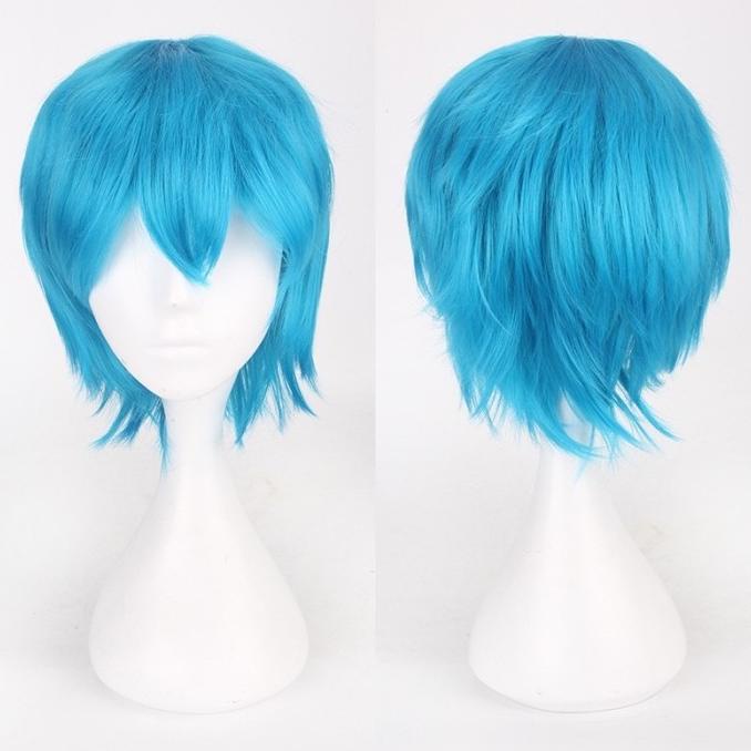 K049 wig base cowok jabrik pendek cosplay rambut palsu 30 cm ---Terbaru---