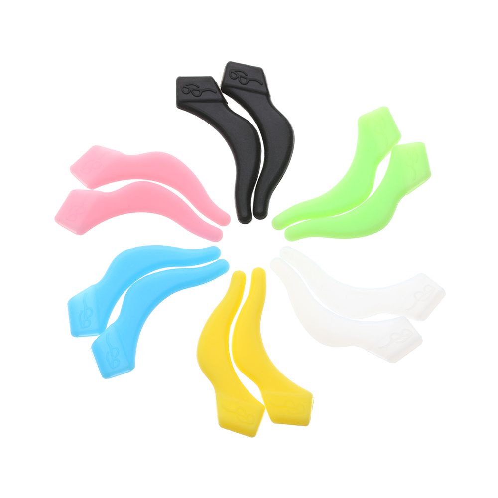 ROW 2 pairs Accessories Eyeglass Holder Hook Grips Eyeglasses  Sports Temple Tips Glasses Ear Hooks Anti Slip Silicone Eyewear  Outdoor  Soft Ear Hook/Multicolor