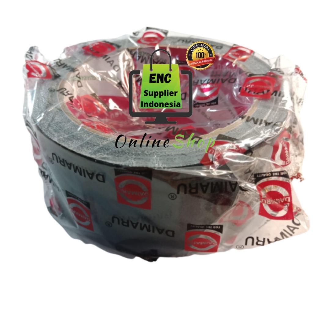 

daimaru 1 buah 48 mm Lakban kain hitam 2 inch 12 m cloth tape perekat black per rol - enc.sup