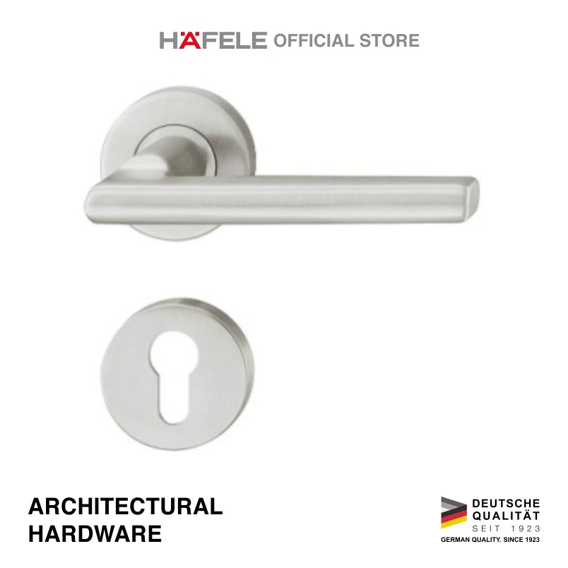 Hafele Inferno 2176 Gagang Kunci Pintu/Pintu Rumah Satin Stainless Steel 304  - Pegangan Pintu Set M
