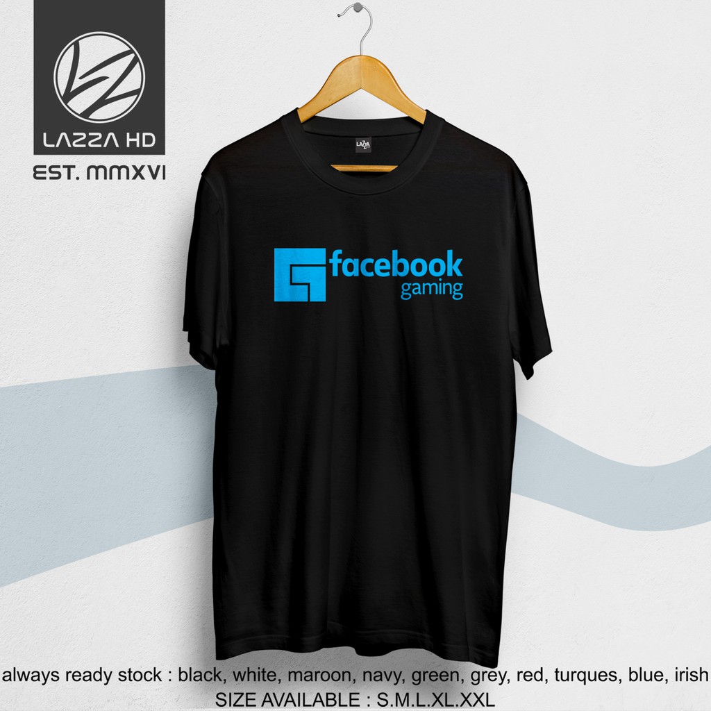 Kaos / Baju / Tshirt Distro Facebook Gaming Logo Free Nickname Terlaris