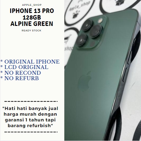 iphone 13 pro 128gb alpine green Lcd Original Mulus Original Bukan Refurbish / Rekondisi