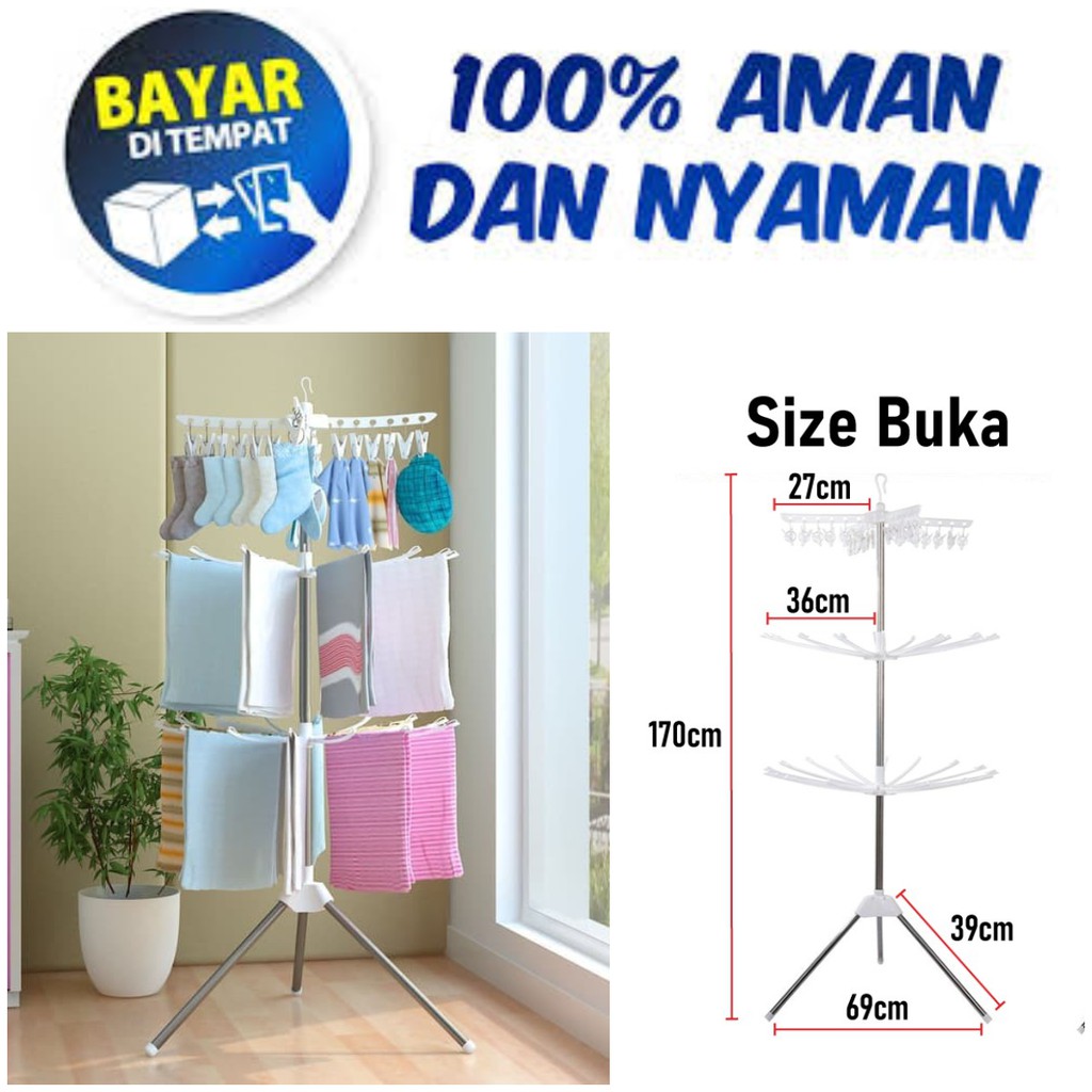 Rak Jemuran Handuk Menara serbaguna rak Jemuran Bayi Kaos Kaki Kain Rak Gantung Berdiri multifungsi anti karat