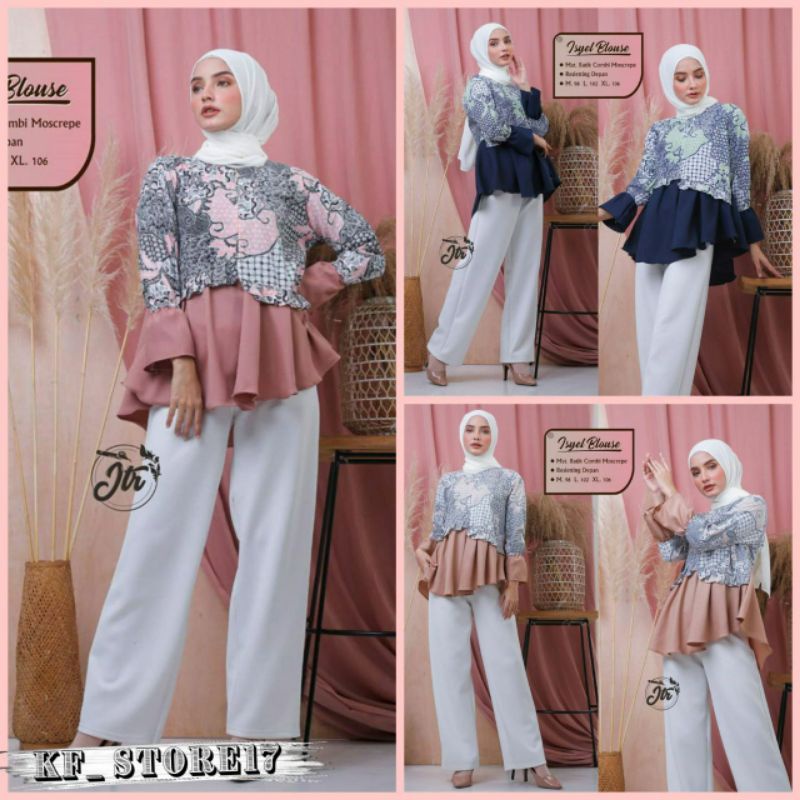 BAJU BATIK WANITA MODERN MONALISA GENES M.L.XL asli PEKALONGAN