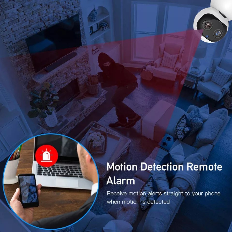IP Camera / IPCAM CARE CAM 1080P, 2MP x 2 LENS. Hybrid Zoom 10x. Infra Red