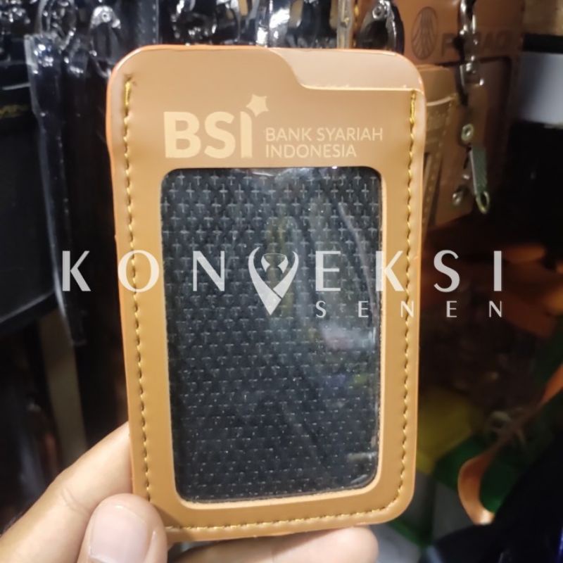 gantungan kulit id card bsi bank syariah indonesia