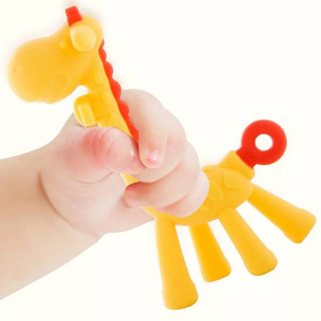 Teether Jerapah Teether Giraffe Gigitan Jerapah Teether Silikon Bayi