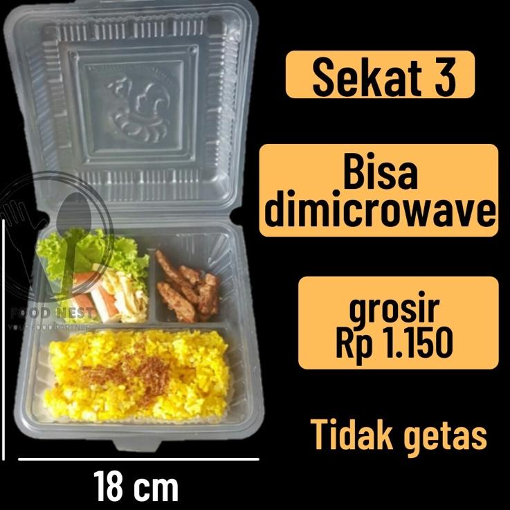 Jual Ltbu Bento Plastik Microwave Mika Sekat Kotak Nasi Sekat Meal