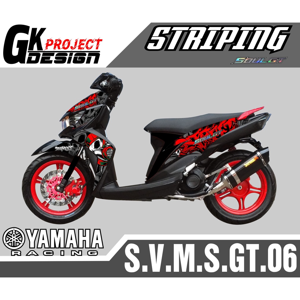 STICKER STRIPING MIO SOUL GT - STICKER MOTOR YAMAHA MIO SOUL GT 115 TERBARU DESAIN 06