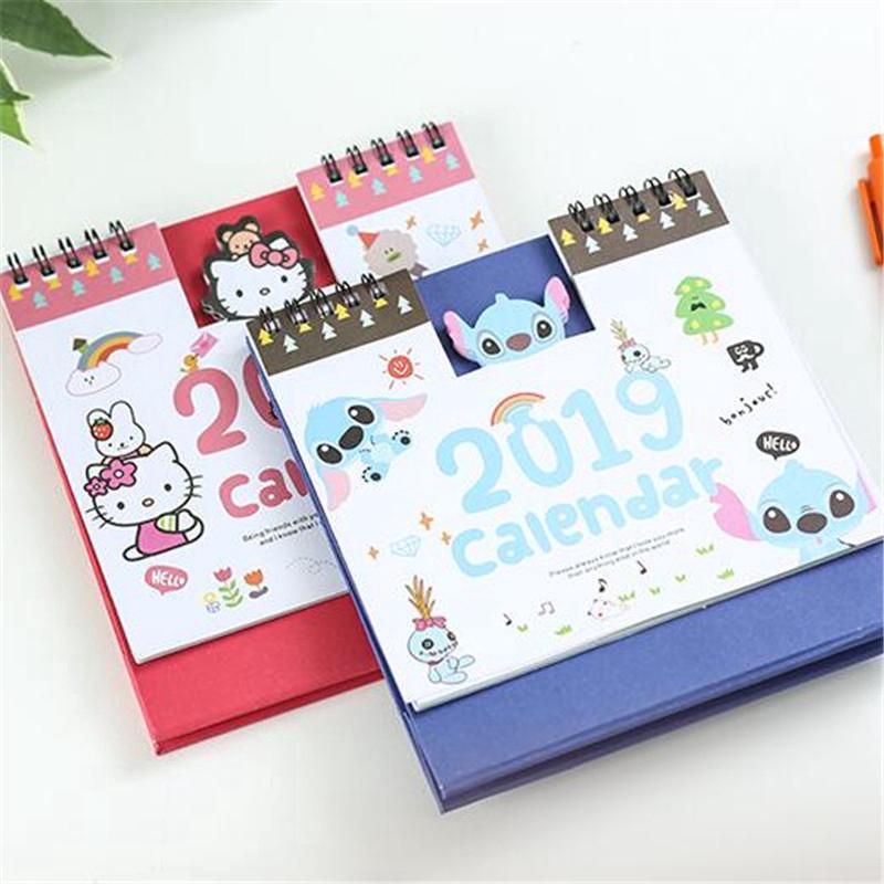 Kalender Meja  2021 Motif Kartun Lucu  untuk Dekorasi  Rumah 