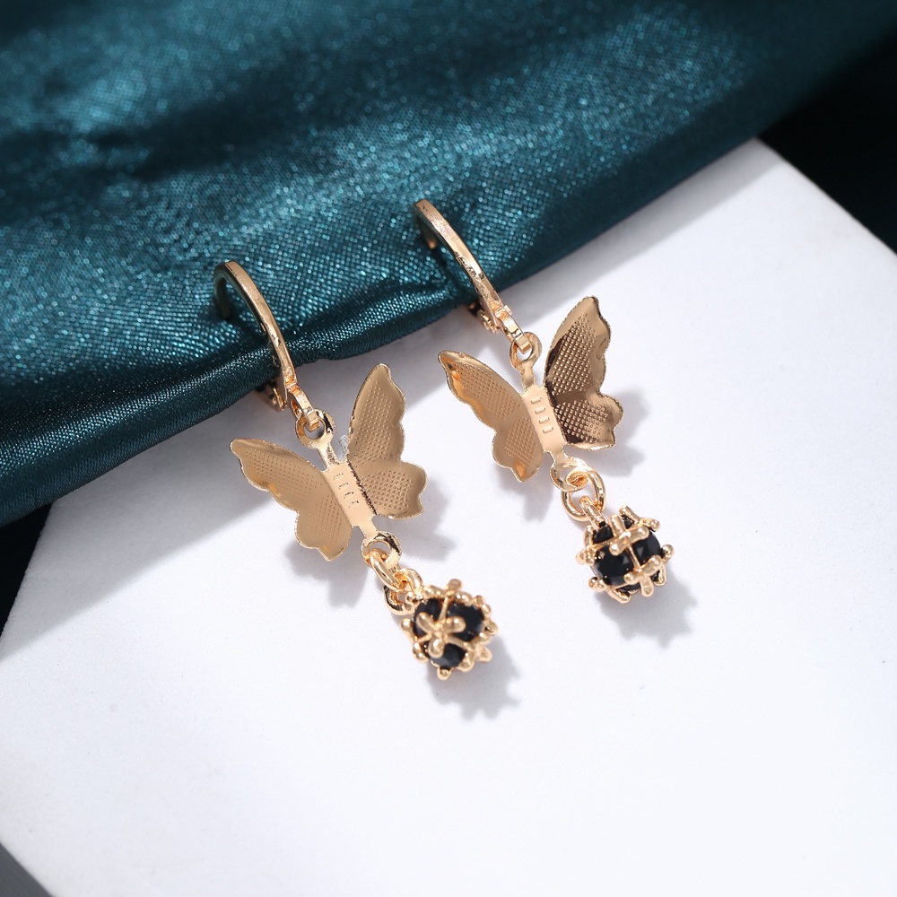 Anting Kupu Anting Butterfly Anting Kupu Titanium Anting Boho Anting Emas Muda Dewasa Anting Gantung Korea D186